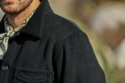 Drapeau Noir Veste Worker Laine & Cachemire e Noir Shop